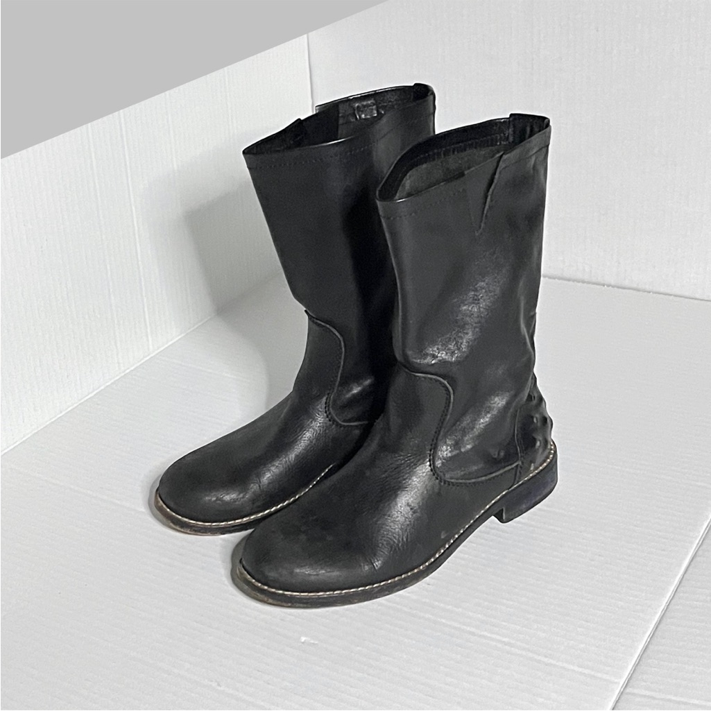 Diesel Women’s Studded Leather Moto Boots
